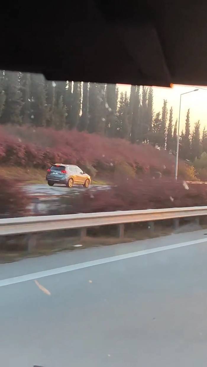 Otoyolda Ters Şeritten Son Sürat İlerledi