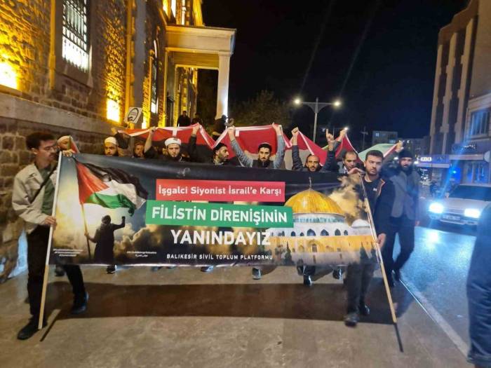 Balıkesir’de İsrail Protesto Edildi