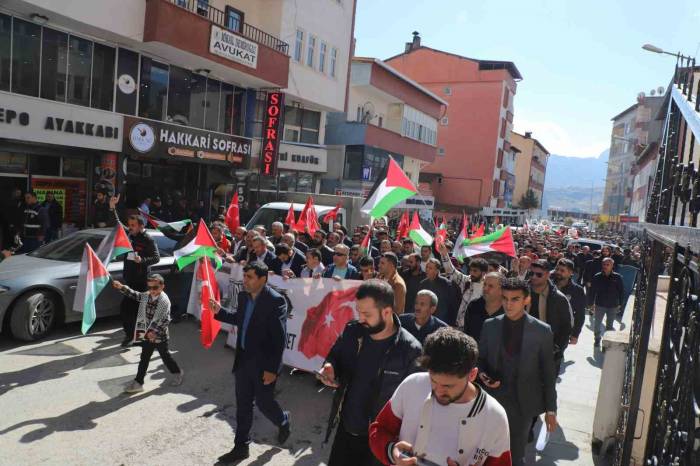 İsrail’in Gazze’deki Katliamları Van, Hakkari Ve Bitlis’te Protesto Edildi