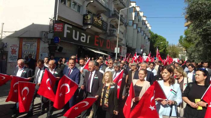 Muğla’da ’büyük Filistin Yürüyüşü’ Düzenlendi