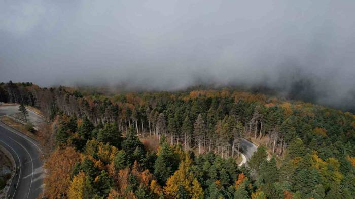 Uludağ’da Sonbahar Şöleni Havadan Görüntülendi