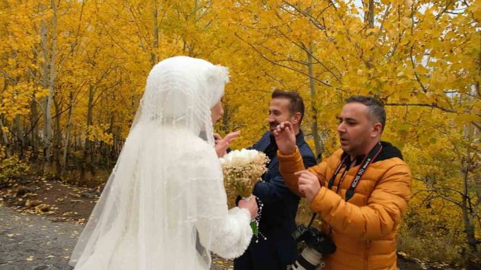 Nemrut’ta Çekim Yapan Gelin Ve Damadın Korku Dolu Anları