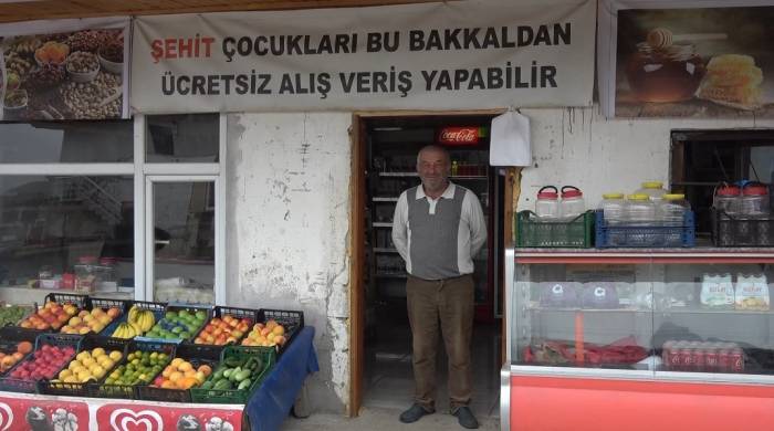 Bin 800 Rakımlı Yayladaki Bakkalda Şehit Çocuklarına Her Şey Bedava