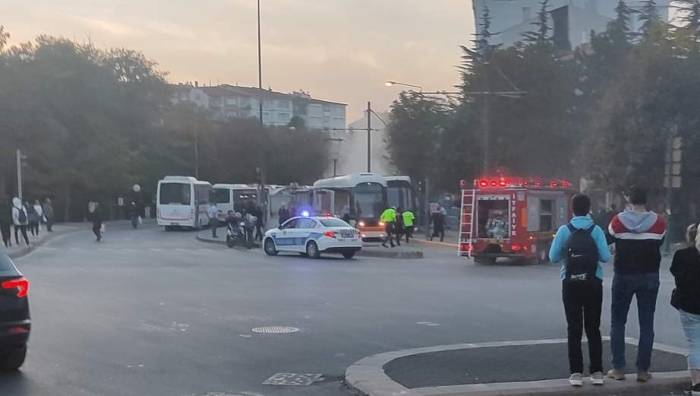 Tramvayda Çıkan Yangın Paniğe Neden Oldu