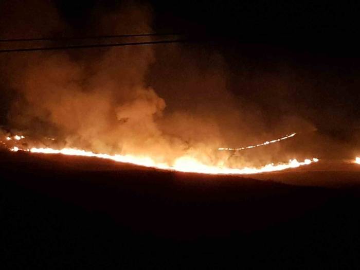 Alaca’da Anız Yangını