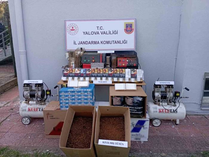 Evinin Deposunu Kaçak Sigara İmalathanesine Çeviren Zanlı Yakalandı