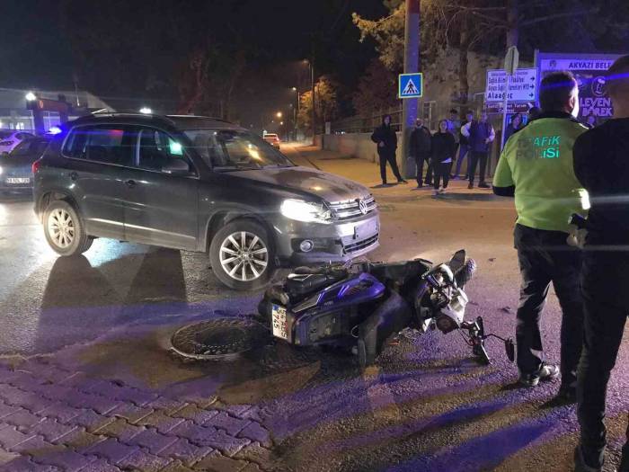 Cip İle Motosiklet Çarpıştı: 1 Yaralı