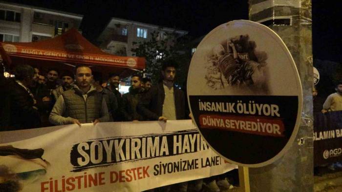 Muğla’da İsrail’in Gazze’ye Saldırıları Protesto Edildi