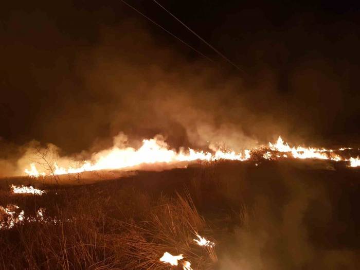 Alaca’da 6 Ayrı Noktada Anız Yangını