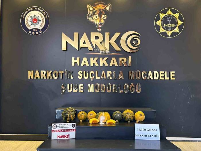 Bal Kabakları İçerisinde 14 Kilo Metamfetamin Ele Geçirildi