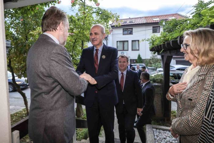 Tbmm Başkanı Kurtulmuş, Sda Genel Başkanı İzetbegoviç İle Bir Araya Geldi