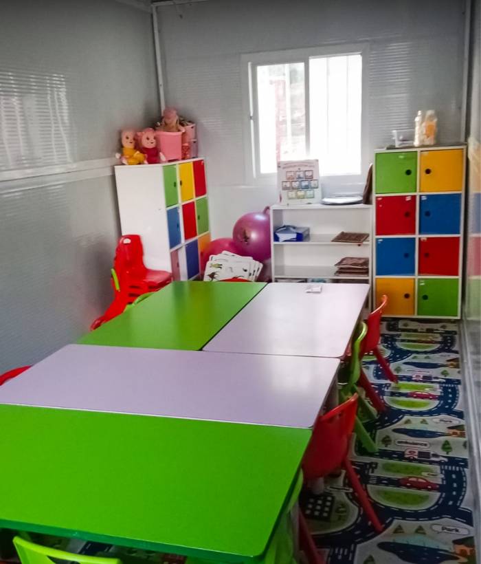 Geçici Yaşam Merkezlerine Çocuklar İçin Eğitim Alanları Kuruluyor