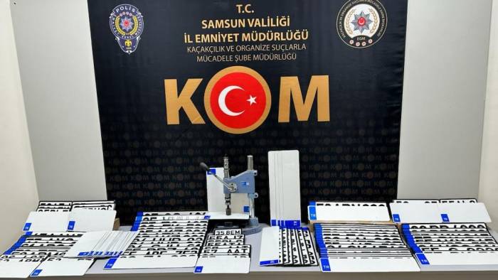 Samsun’da Sahte Plaka İmalathanesine Operasyon: 2 Gözaltı