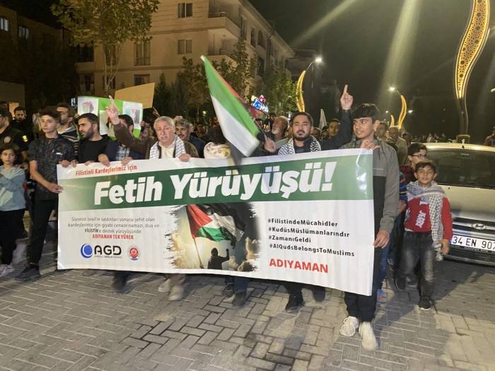 Adıyaman’da Filistin’e Destek Yürüyüşü