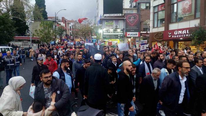 Tekirdağ’da Gazze’ye Destek Yürüyüşü