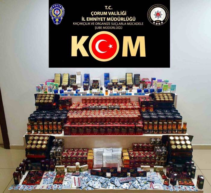 Çorum’da Kaçak Alkollü İçki Ve Sigara Operasyonu