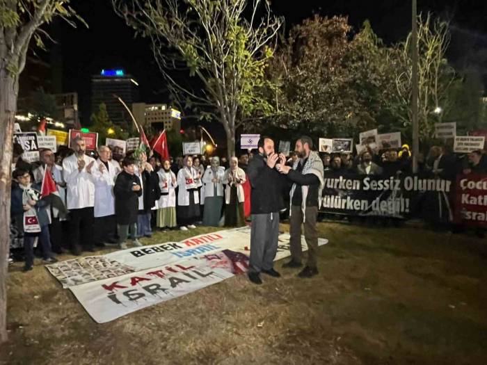 Ankara’da Abd Büyükelçiliği Önünde Filistin’e Destek Eylemi