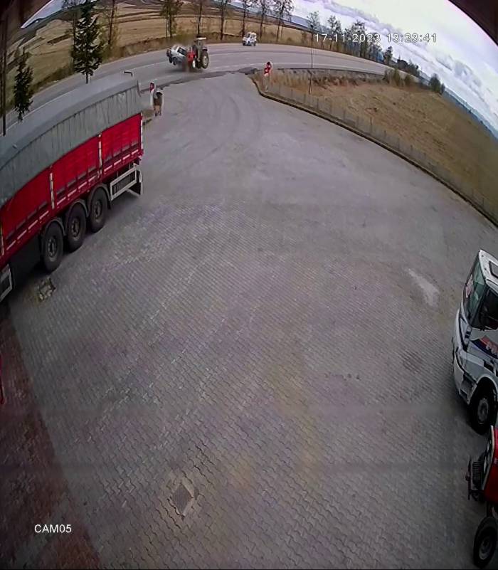 Çorum’daki Trafik Kazası Güvenlik Kamerasında