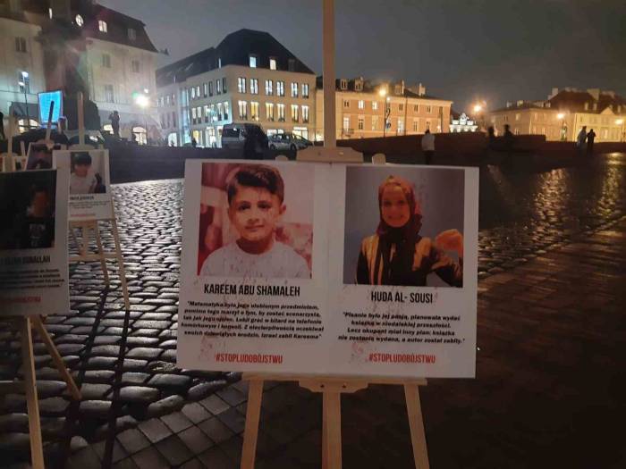 Filistinlilerden Polonya’da “Acımızı Haykırıyoruz” Etkinliği