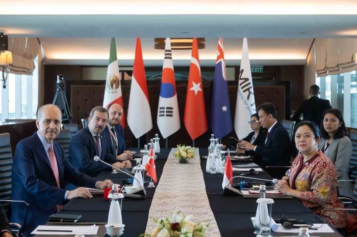 Tbmm Başkanı Kurtulmuş, Endonezya Temsilciler Meclisi Başkanı Maharani İle Görüştü