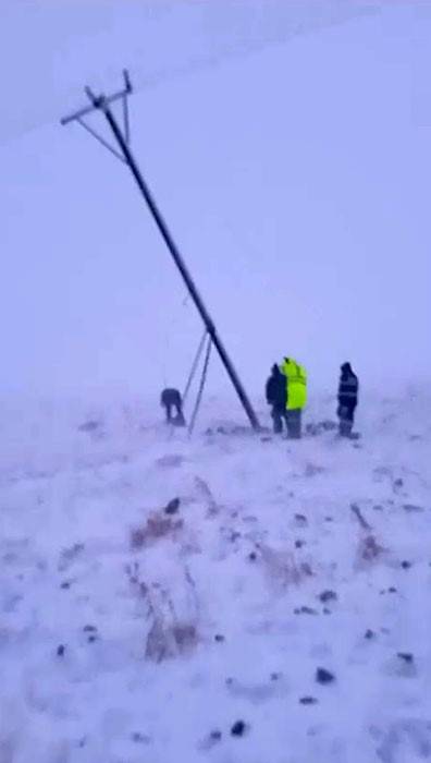 Kars’ta Aras Edaş Ekiplerinin Zorlu Mesaisi