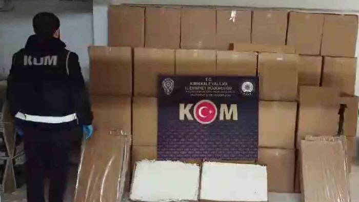 Kırıkkale’de 1 Milyon 267 Bin Makaron Ele Geçirildi