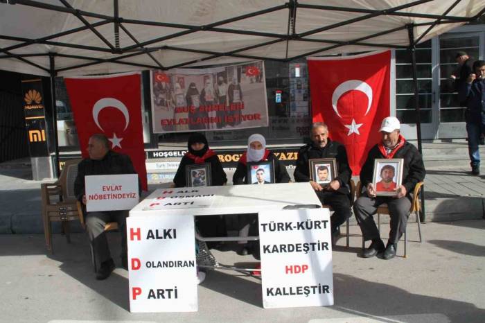 Muş’ta Ailelerin Eylemi Devam Ediyor