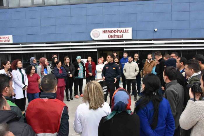 Bozüyük Belediyesi İtfaiyesi’nden Hastanede Tatbikat