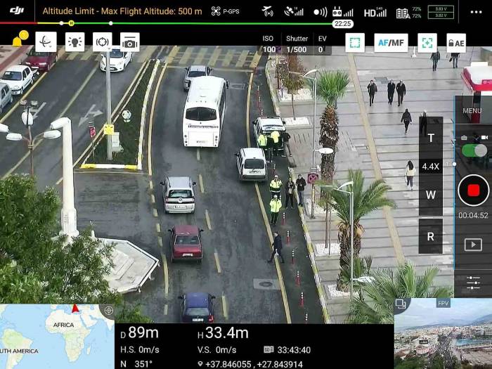 Drone Destekli Denetimlerde Usulsüz Park Yapan 22 Araç Sürücüsü Cezadan Kaçamadı