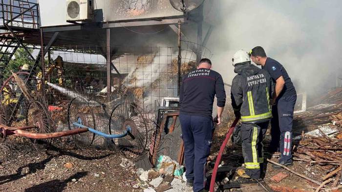 Antalya’da Saman Balyası Yangını