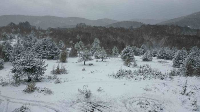 Kocaeli’nin Dağlarına Lapa Lapa Kar Yağıyor