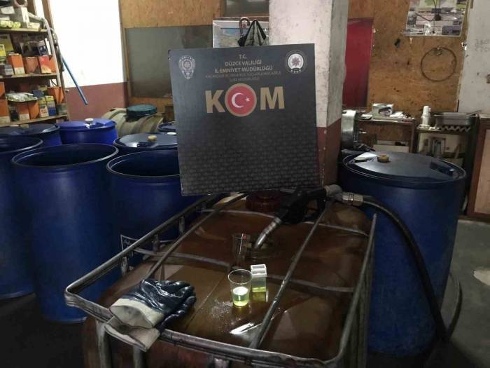Düzce’de 800 Litre Kaçak Akaryakıt Ele Geçirildi