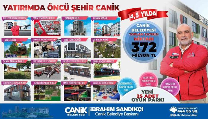 Canik’e 4,5 Yılda 372 Milyon Tl’lik Yatırım