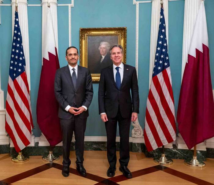 Katar Başbakanı Thani, Abd Dışişleri Bakanı Blinken İle Görüştü