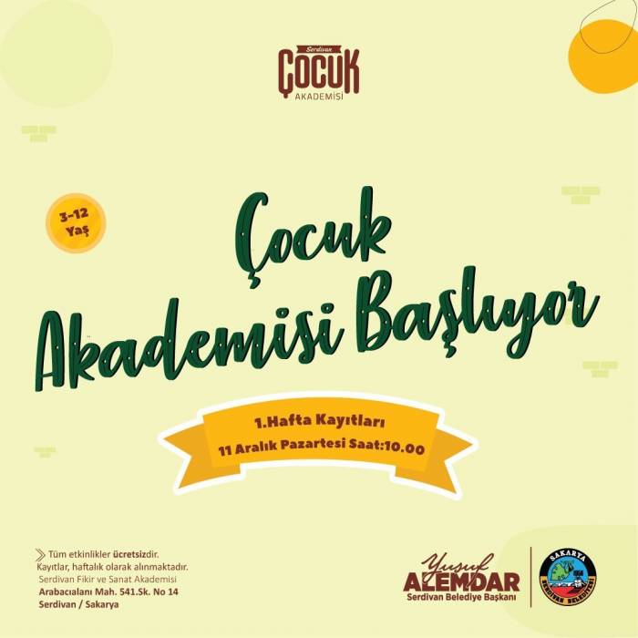 Serdivan Çocuk Akademisi Kaldığı Yerden Devam Ediyor