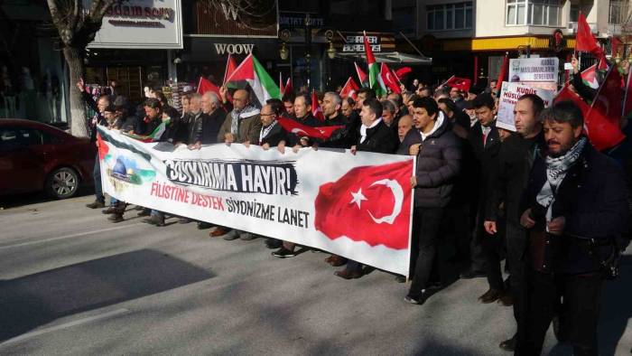 Kütahya’da Filistin’e Destek Yürüyüşü