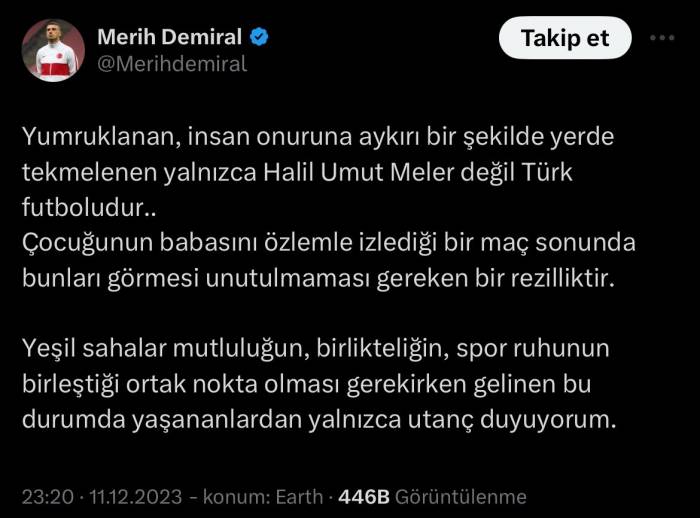 Milli Futbolculardan, Halil Umut Meler’e Destek