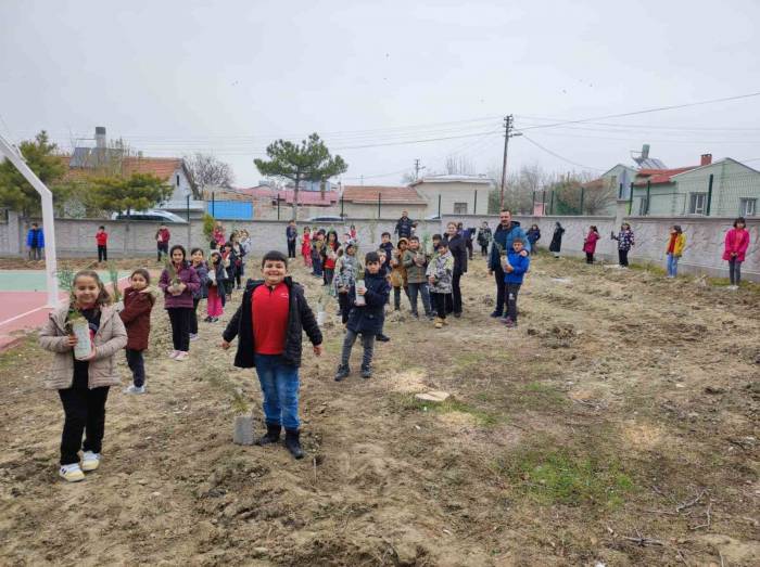 Karapınar’da Öğrenciler Fidanları Toprakla Buluşturdu