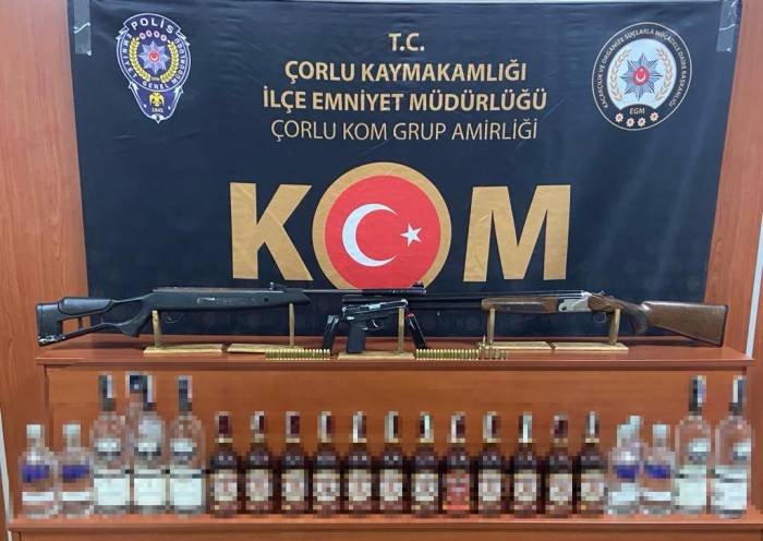 Tekirdağ’da 143 Şişe Gümrük Kaçağı İçki Ele Geçirildi
