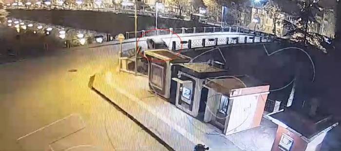 Otomobilin Köprüden Yeşilırmak Nehri’ne Uçtuğu Anlar Kamerada