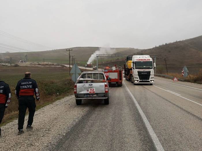 Oksijen Tüpü Yüklü Kamyonda Panik Anları