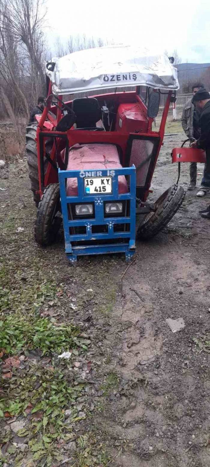 Devrilen Traktörün Sürücüsü Ağır Yaralandı