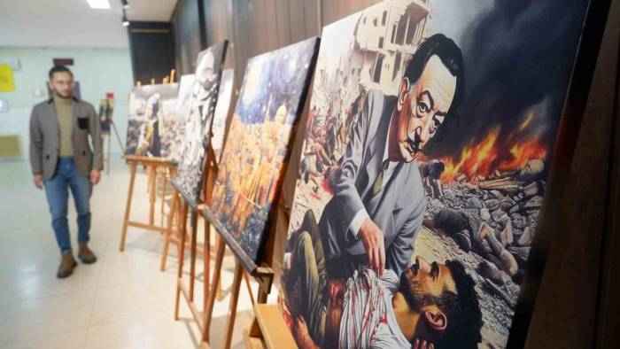 Gazze’deki Dramı Tuvale Yansıttı