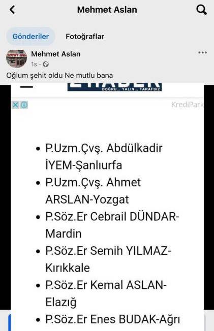 Şehit Babasından Duygulandıran Paylaşım: "Oğlum Şehit Oldu Ne Mutlu Bana"