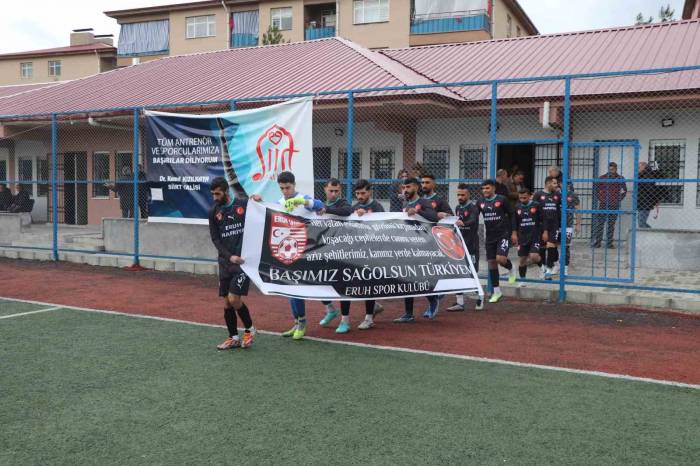 Eruhspor, Şehitler İçin Sahaya Siyah Forma İle Çıktı
