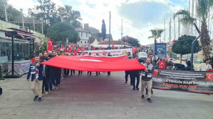 Bodrum’da İsrail Protestosu