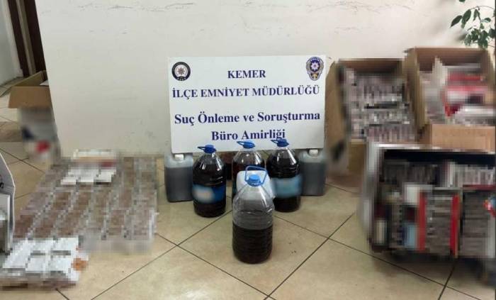 Antalya’da Kaçak Tütün Ve Sahte Alkol Operasyonu: 5 Gözaltı