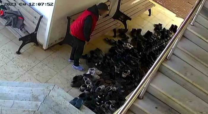 Terlikle Gelip Ayakkabı Çalan Şahıs Yakalandı
