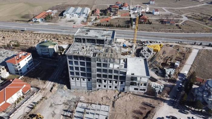 Ölümüne İnşaat Çalışması Dron İle Görüntülendi