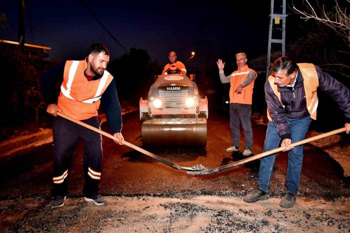 Gülnar’da Yol Yapım Çalışmaları Sürüyor